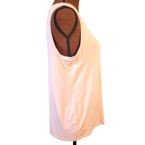 Halogen Womens Tank Top Tan Size M Sleeveless Keyhole Back - Picture 3 of 6